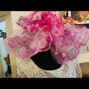 Pink and Metallic Headband